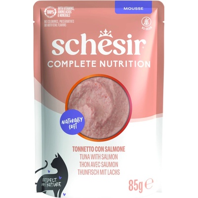 Schesir Cat Compl.Nutrition Tuňák+losos pěna, 85 g