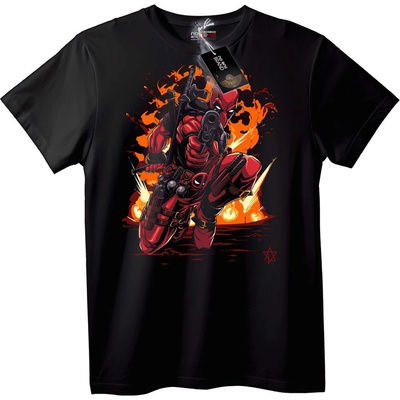 NOONEBRAND Тениска Deadpool Екшън - 4XL, Black