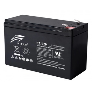 Ritar Оловна Батерия RITAR, (RT1270) AGM, 12V, 7Ah, 151/ 65/ 94 mm, Терминал1 (RITAR-RT1270-1) - stokatastoki