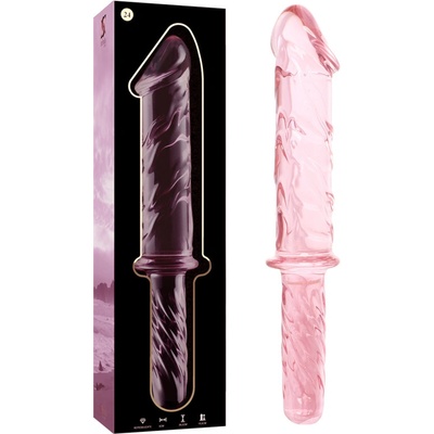 Ibiza Nebula Model 24 Dildo Borosilicate Glass 28.5 x 5 cm Pink