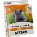 Antiparazitika pro kočky Antiparazitní obojek Attack pro kočky 35 cm