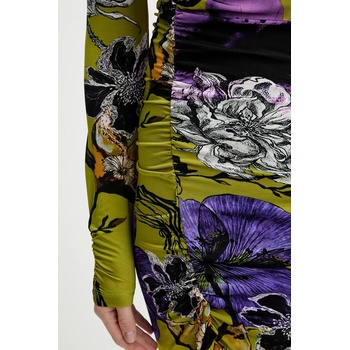 Desigual Рокля Desigual NECKLINE LA в зелено дълга с кройка по тялото 25WWVK37 (25WWVK37)