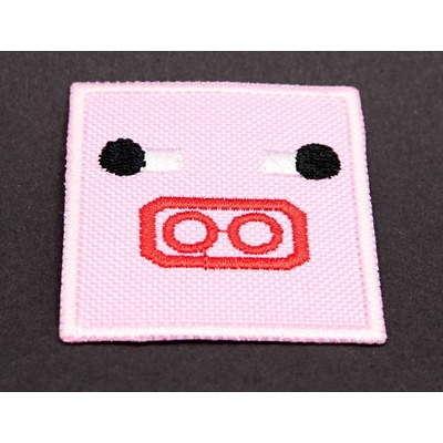 Nažehľovacia záplata - Minecraft Pig - rozmer 4,5 cm x 4,5 cm