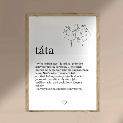 Plakát TÁTA Velikost: A4, Barva rámu: Dřevěná