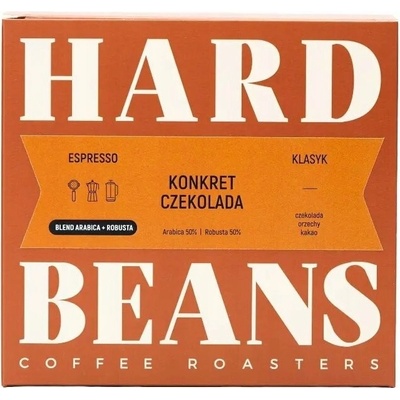 Hard Beans Coffee Konkret Čokoládové Espresso zrnková 250 g
