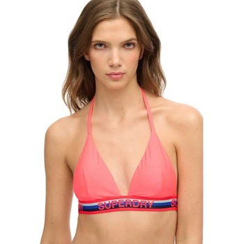 Superdry Triangle Stripe bikini bottom - Pink (Hyper Fire Pink)