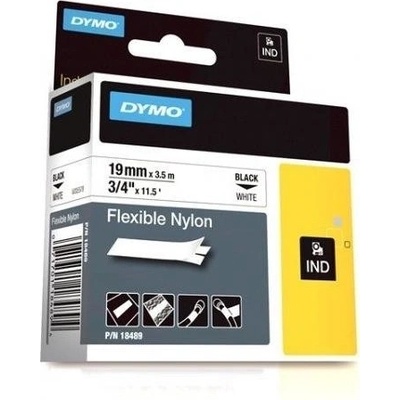 Páska Dymo 19mm 18759, PROFI D1 RHINO čierna na bielu Flexible Nylon