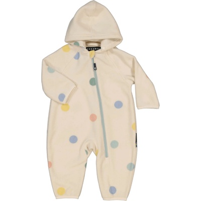 Měkký fleecový overal pro děti Geggamoja Dots Beige