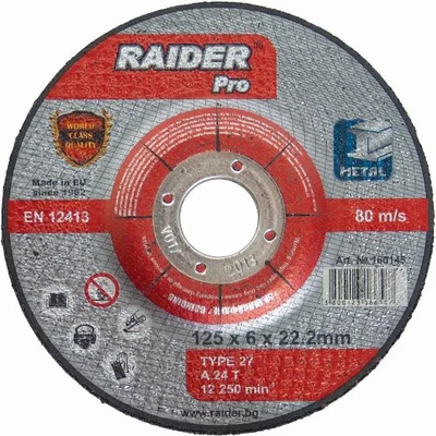Raider Диск за шлайфане 125х6х22.2mm RDP