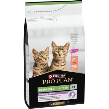 Purina Pro Plan Cat Sterilised Kitten Пълноценна суха храна за кастрирани малки котенца със сьомга 1.5kg