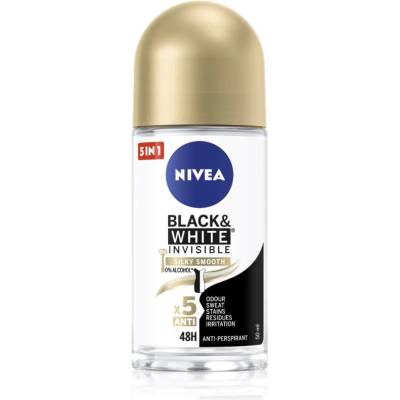 Nivea Invisible Black & White Silky Smooth рол-он и антиперспирант за жени 50ml