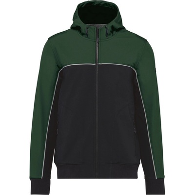 WK bunda dvoubarevná WK450 softshellová unisex Black/Forest Green Černo-forest zelená
