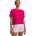Under Armour Women's Motion Short-Sleeve Performance Gym Top - Fuchsia/White