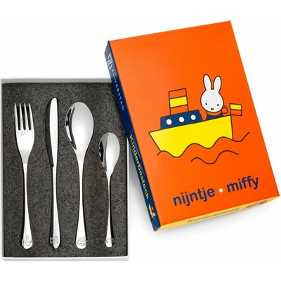 Antikoro detský príbor Miffy Zilverstad 4 ks