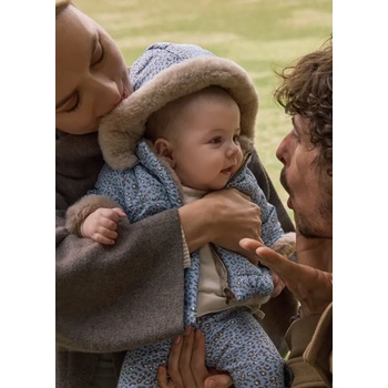 MAYORAL Яке с две лица за бебе момиче в син цвят и бежово Mayoral