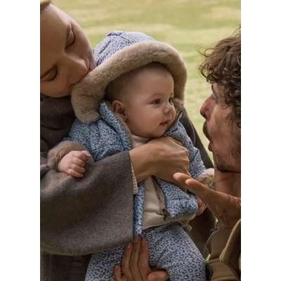 MAYORAL Яке с две лица за бебе момиче в син цвят и бежово Mayoral