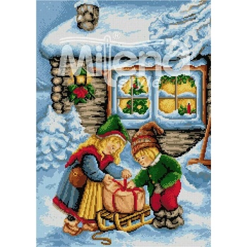 Milena Style Бъдни вечер - гоблен със схема конци dmc 1: 1