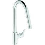 Ideal Standard Кухненски смесител с издърпващ се душ Ideal Standard Gusto 235 гланцов хром 1 тип струя (BD414AA)
