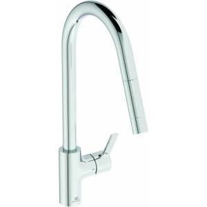 Ideal Standard Кухненски смесител с издърпващ се душ Ideal Standard Gusto 235 гланцов хром 1 тип струя (BD414AA)