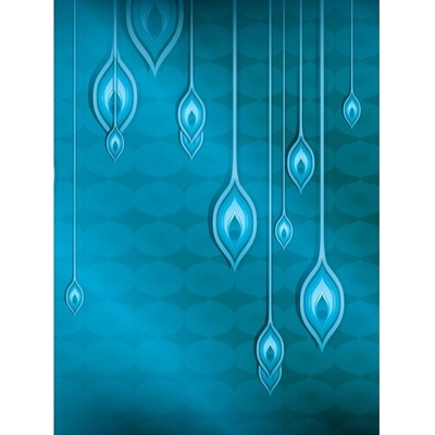 Preinterier Fototapeta panel - PL0162 - Modré kvapky vlies - 206cm x 275cm