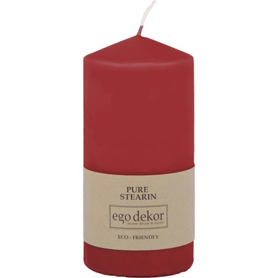 Ego dekor Червена свещ Връх, време на горене 30 ч. Eco - Eco candles by Ego dekor (ZBC-3771027)