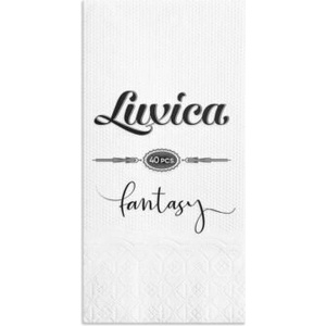 Luxica® Fantasy бели салфетки с дискретен релеф и фин бордюр 2 слоя | 40 броя Сгъвка 1/8 (22929929)