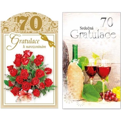 přání srdečné do obálky - 70