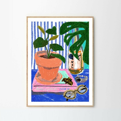 Moikka Plagát Pastel Plants by Laura Page 30x40