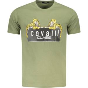 Cavalli class Тениска с къс ръкав за мъже cavalli class, Размер 2xl, Цвят Зелен (txt60njd060_ve04050)