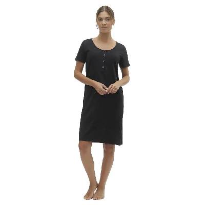 Mira Solid Jrs short sleeve dress - Black (Black)