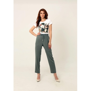 Image 1 of Radek's collection Дамски спортно елегантен панталон в зелен цвят 62305-504