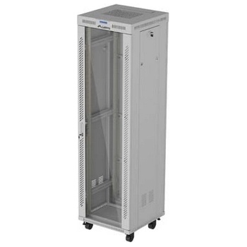 Lanberg 19" 42U-600X600 (FlAT Pack), Стъклена врата, LCD Grey V2 (FF01-6642-12SL)
