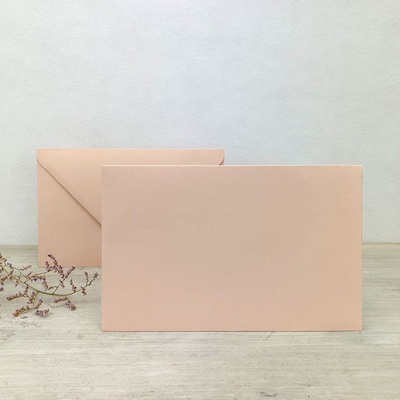 Obálka - N1 194x 124 mm - pudrově růžová perleť - 1 ks