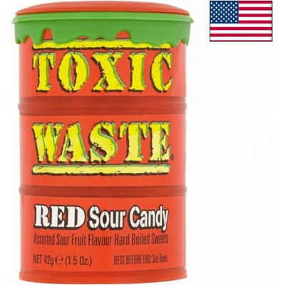 Toxic Waste Red Drum Extreme Sour Candy 42 g