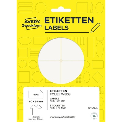 Avery Zweckform 51065 bílá 80 x 54 mm 40 ks