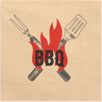 Party Party servítky BBQ papierové 33x33 cm 20 ks mix