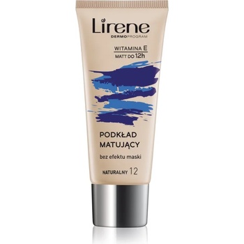 Lirene Nature Matte матиращ флуид фон дьо тен за дълготраен ефект цвят 12 Natural 30ml