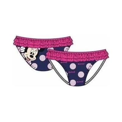 E plus M Dívčí plavky kalhotkové Minnie modrá růžová