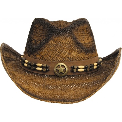 Strohhut mit Hutband Tennessee braun/schwarz