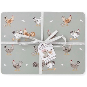 Cooksmart ® Коркови подложки за хранене в комплект 4 бр. 21x29 cm Hen House - Cooksmart ® (2644)