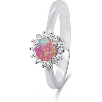 Brilio Silver stříbrný s opálem a zirkony RI056WP