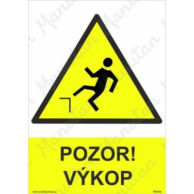 Pozor výkop, plast 210 x 297 x 2 mm A4