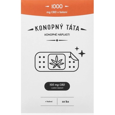 Konopný Táta Patches 1000 mg CBD загряваща лепенка с конопено масло 10 бр