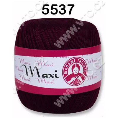MADAME TRICOTE PARIS Příze Maxi - klasická i Metallic Maxi: 5537 Bordó