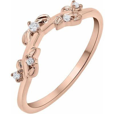 Eppi Vykrojený prsten ve tvaru větvičky s diamanty Aiden R47657