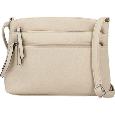 Stylová dámská koženková crossbody kabelka Lumi tmavě béžová