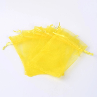 Organzový pytlíček - různá provedení - 10 x 15 cm - 1 ks Barva: Světle červená – Zboží Dáma