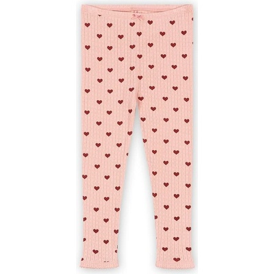 Konges Slojd Legíny bavlněné MINNIE Amour Rouge růžové