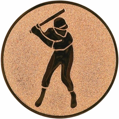 Baseball: Hliníkový emblém na trofej Ø25mm bronzová