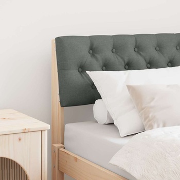 vidaXL Тапицирана табла Тъмен сив 80 cm Солидно борово дърво (879200)